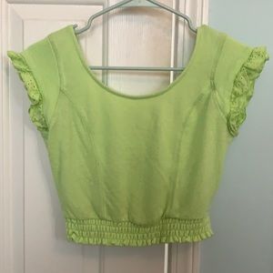 Trendy Green Crop Top